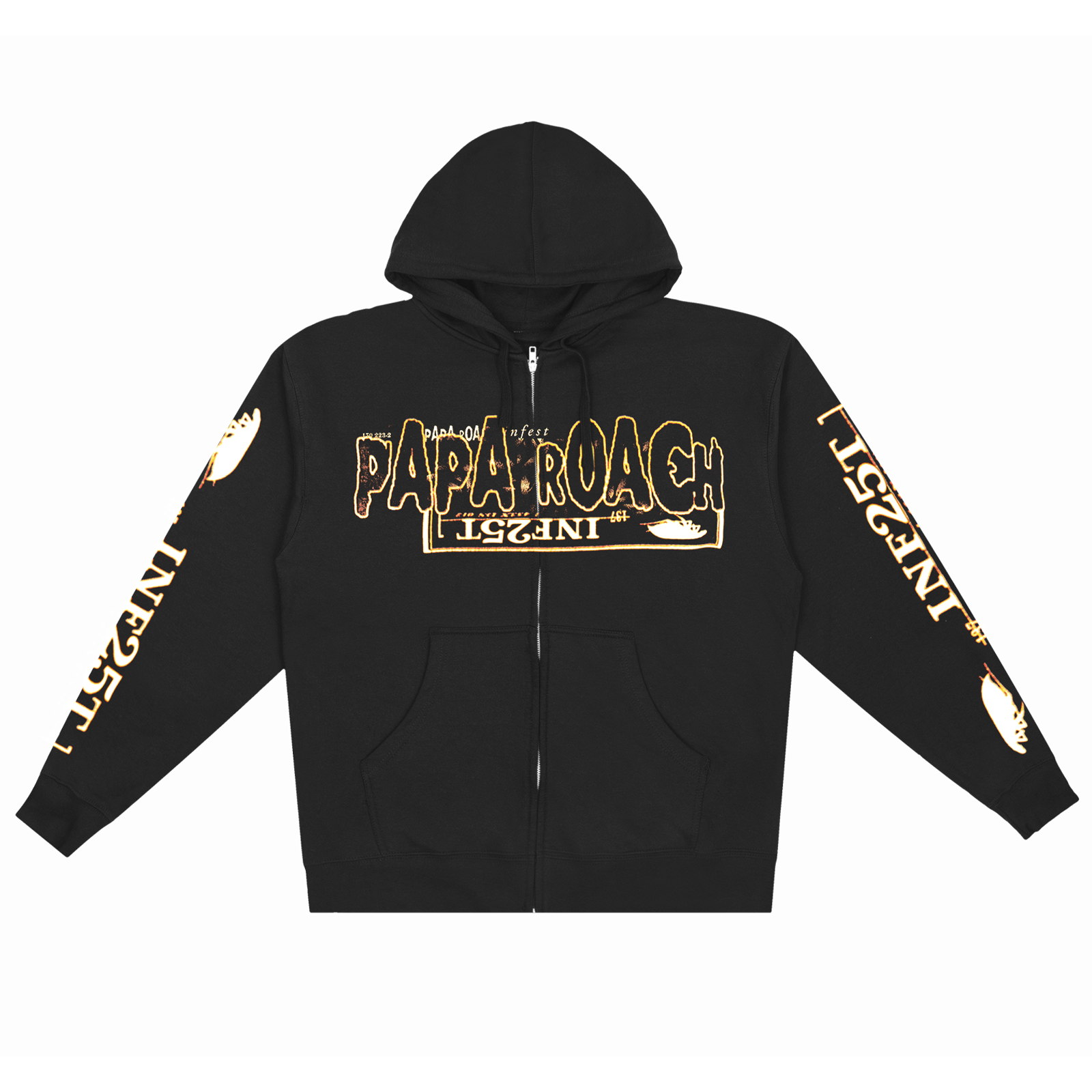 Inf25t Zip Up Hoodie (Black) – Papa Roach