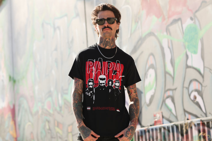 Razorwire Photo Tour Tee (Black) – Papa Roach