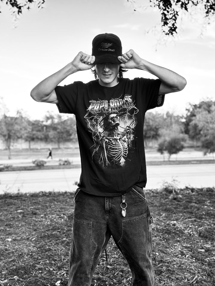 Lightning & Skeleton Tour Tee 2023 (Black) – Papa Roach