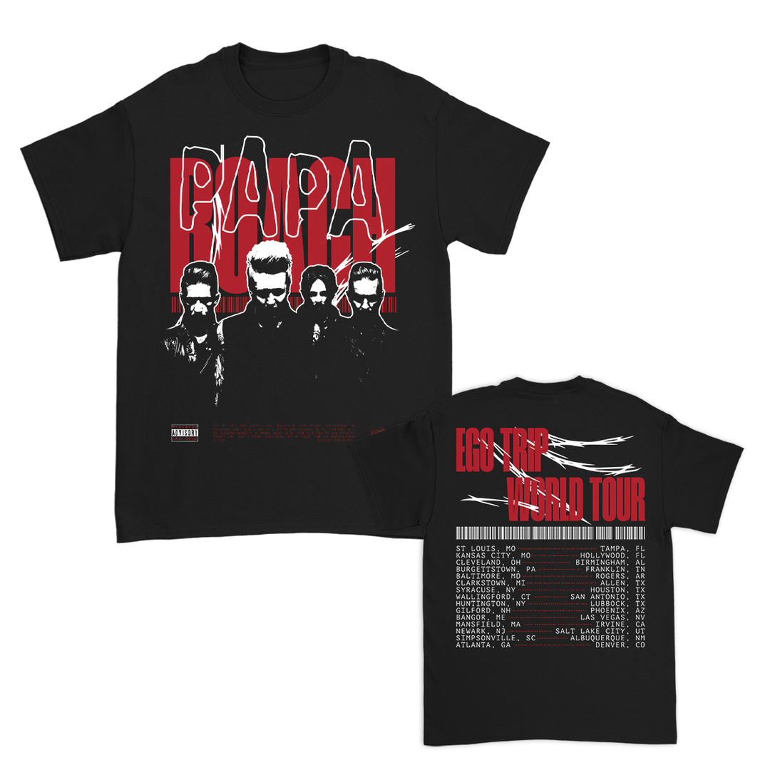 Razorwire Photo Tour Tee (Black) – Papa Roach