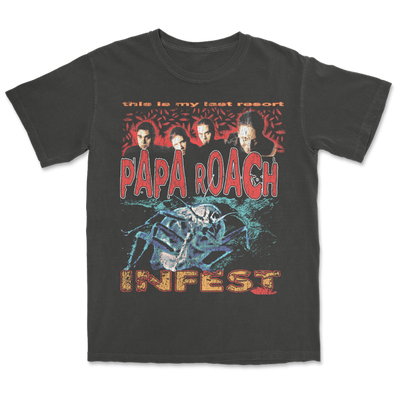 Last Resort Bootleg T-Shirt (Vintage Black Mineral Wash)