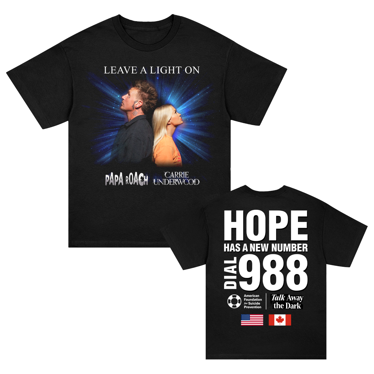 Papa Roach & Carrie Underwood Leave A Light On 988 T-Shirt