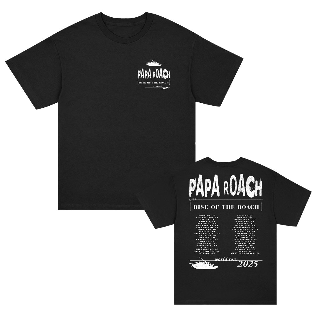 Rise Of The Roach 2025 North American Tour T-Shirt (Black) – Papa