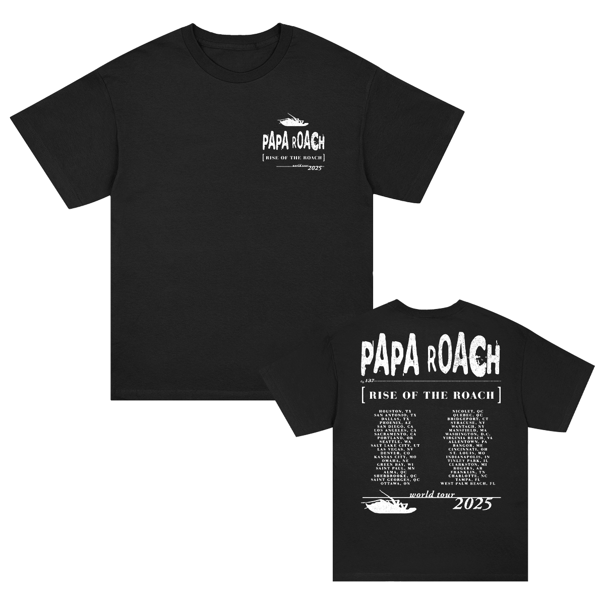 Rise Of The Roach 2025 North American Tour T-Shirt (Black)