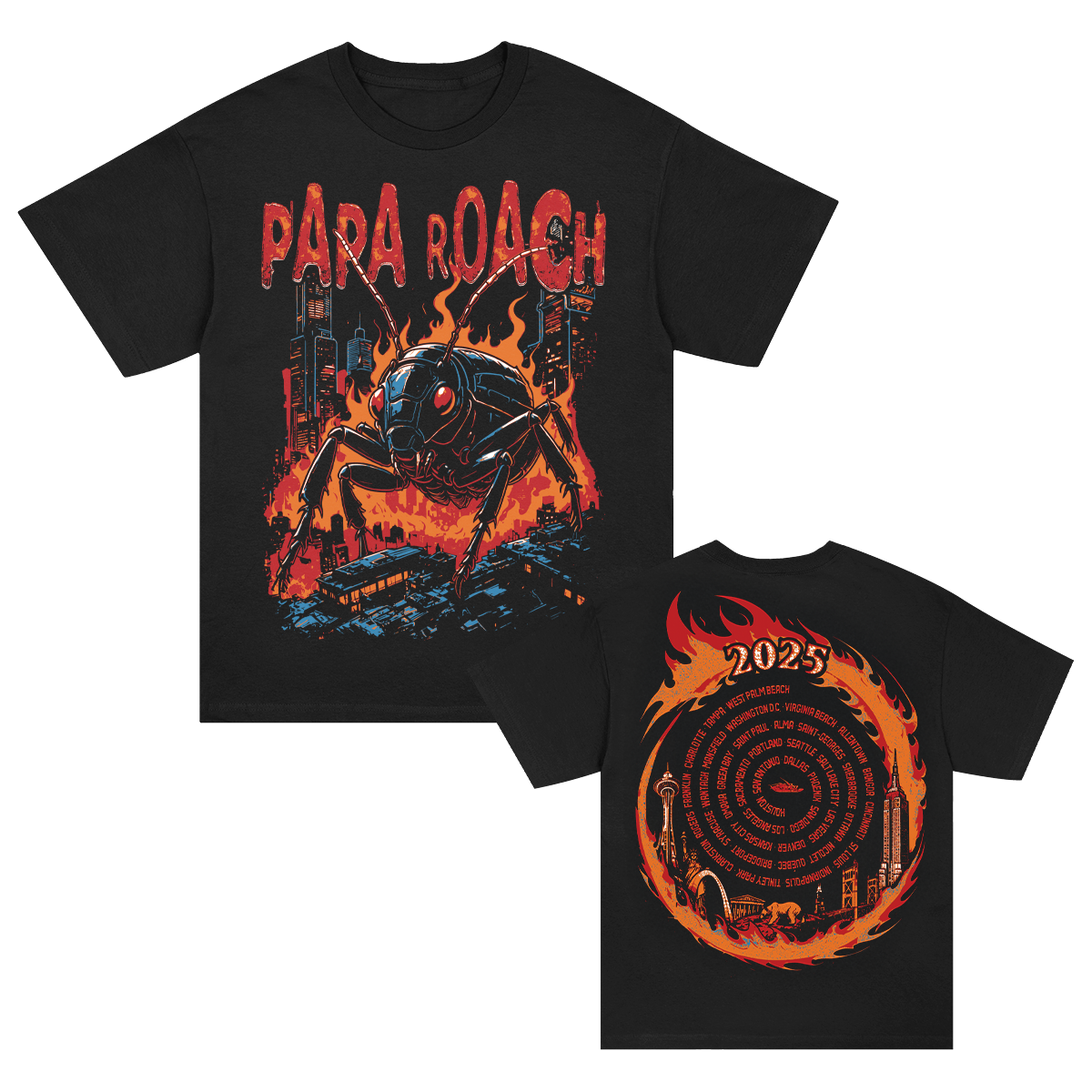 Roachzilla 2025 North American Tour T-Shirt (Black)