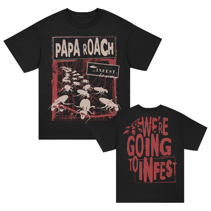 We're Going To Infest T-Shirt (Black) – Papa Roach