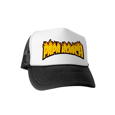 Firestarter Trucker Hat (Black/White)