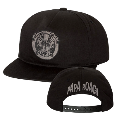 Mascot Seal Embroidered Snapback Hat (Black)