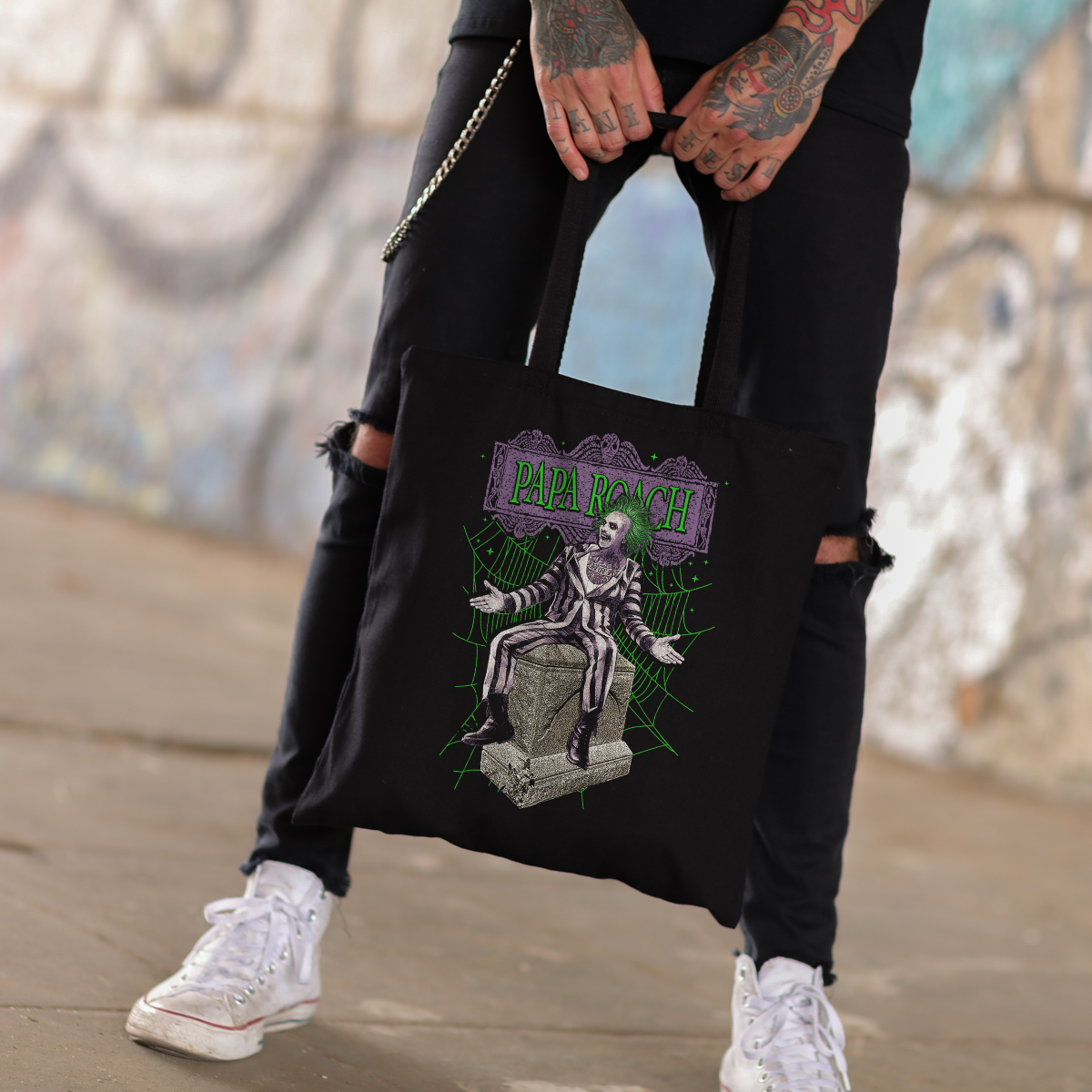 Beetlejuice Tote (Black)