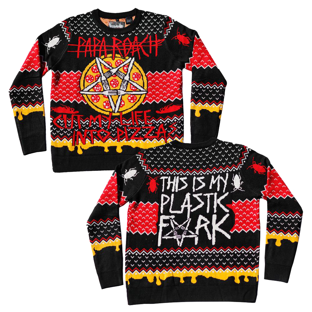Papa Roach Holiday Pizza Sweater
