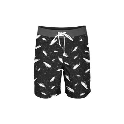 Roach Pattern Board Shorts (Black)