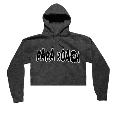 Classic Logo Cropped Hoodie (Gray)